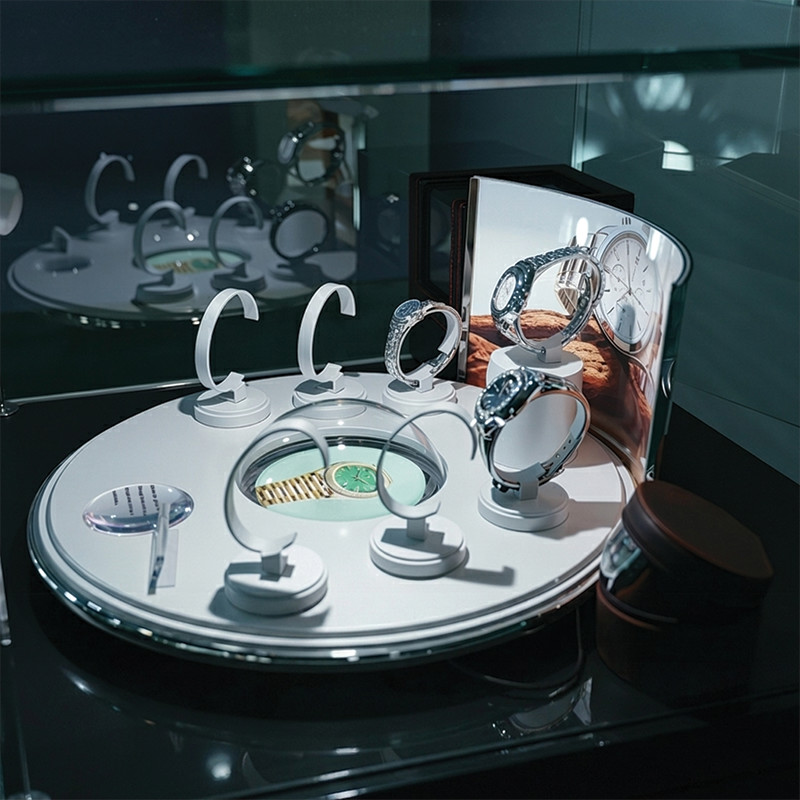 circular jewelry watch display stand