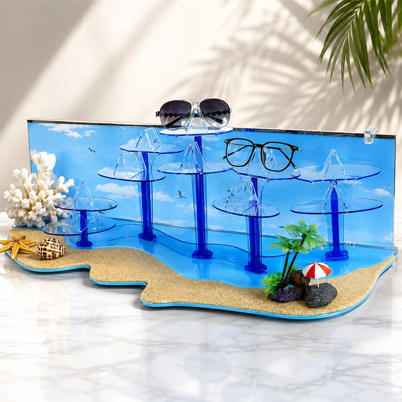 beach-themed sunglasses display stand beach-themed sunglasses display stand