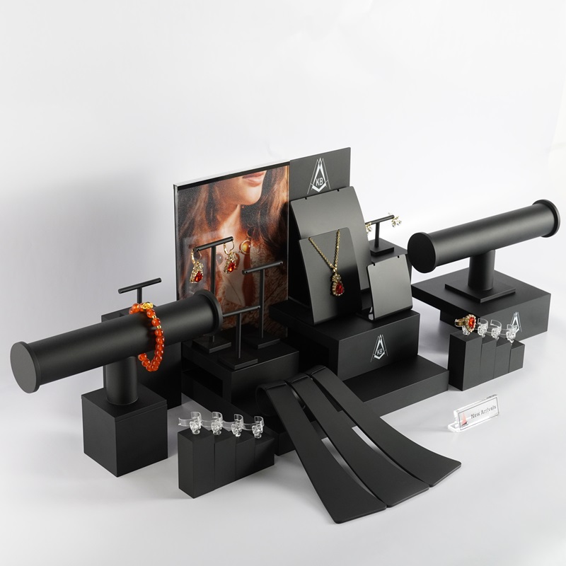 Black Matte Jewelry Display Stand Set Black Matte Jewelry Display Stand Set