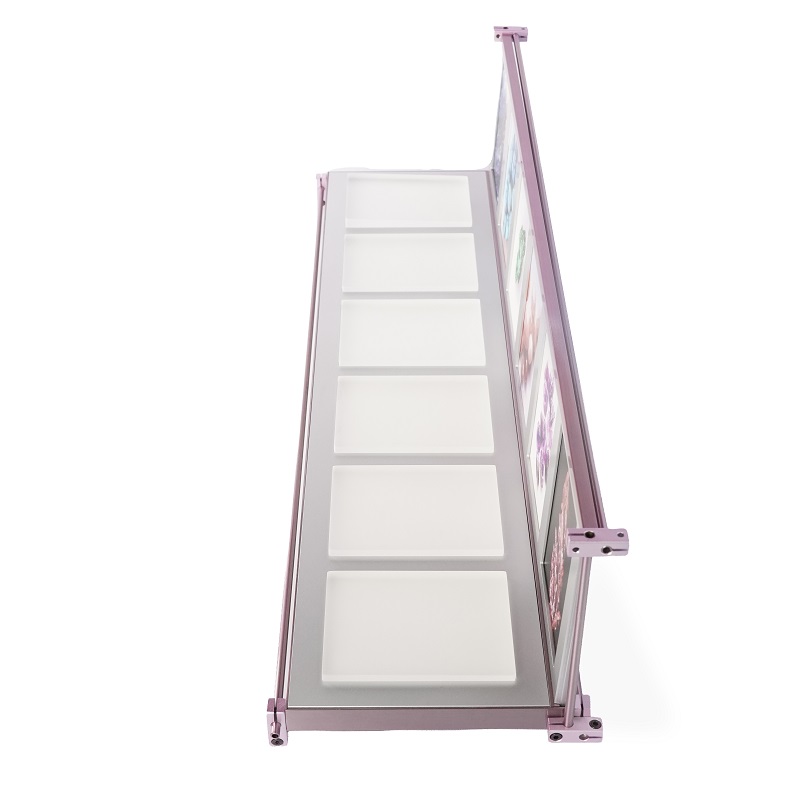 6-Slot LED Backlit Mineral Display Stand Side View