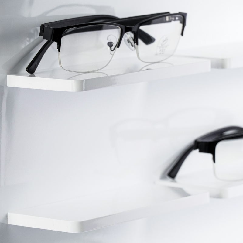 White Acrylic Optical Shop Display