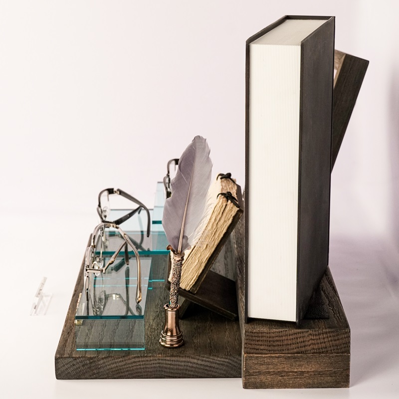 Wooden Eyeglasses Holder Stand